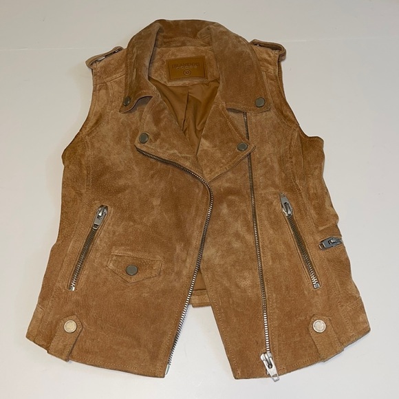 Blank NYC Tan Suede Boho Biker Moto Vest - Women’s Size XS - Picture 2 of 10